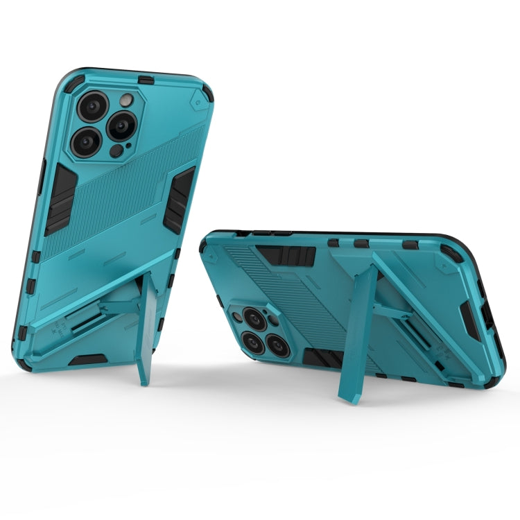 For iPhone 13 Pro Punk Armor 2 in 1 PC + TPU Phone Case with Invisible Holder
