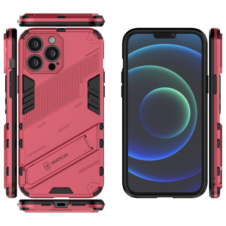For iPhone 13 Pro Punk Armor 2 in 1 PC + TPU Phone Case with Invisible Holder