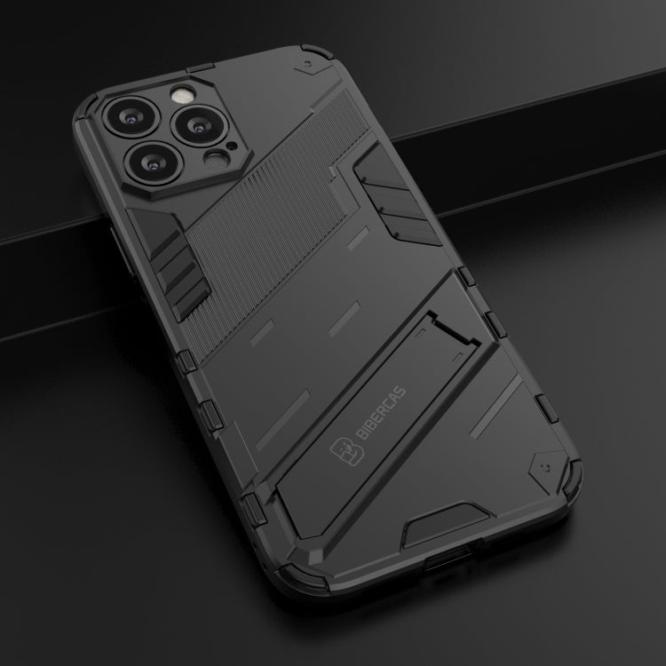 For iPhone 13 Pro Max Punk Armor 2 in 1 PC + TPU Phone Case with Invisible Holder