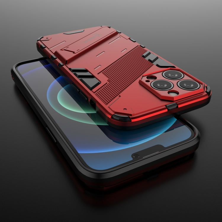 For iPhone 13 Pro Max Punk Armor 2 in 1 PC + TPU Phone Case with Invisible Holder