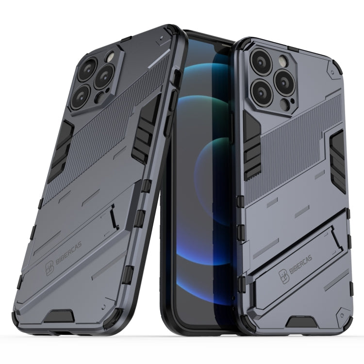 For iPhone 13 Pro Max Punk Armor 2 in 1 PC + TPU Phone Case with Invisible Holder