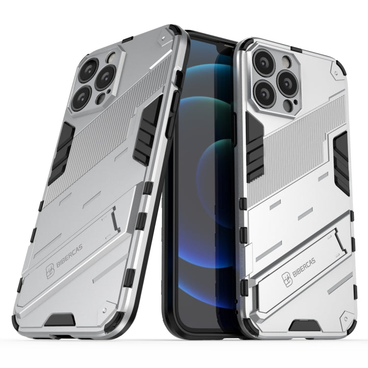 For iPhone 13 Pro Max Punk Armor 2 in 1 PC + TPU Phone Case with Invisible Holder
