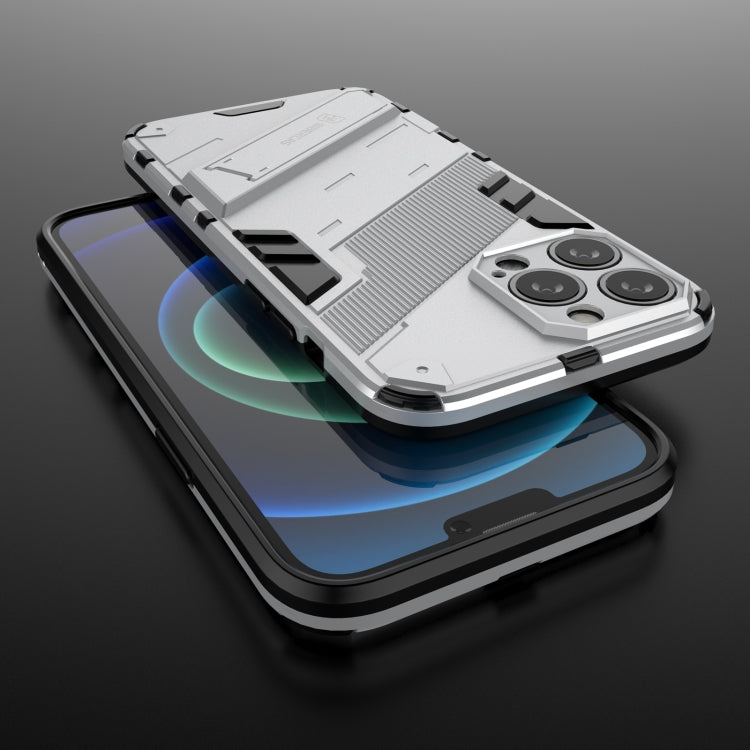 For iPhone 13 Pro Max Punk Armor 2 in 1 PC + TPU Phone Case with Invisible Holder