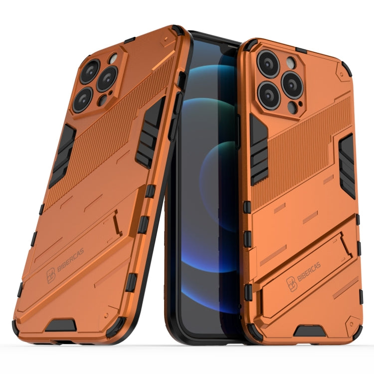 For iPhone 13 Pro Max Punk Armor 2 in 1 PC + TPU Phone Case with Invisible Holder