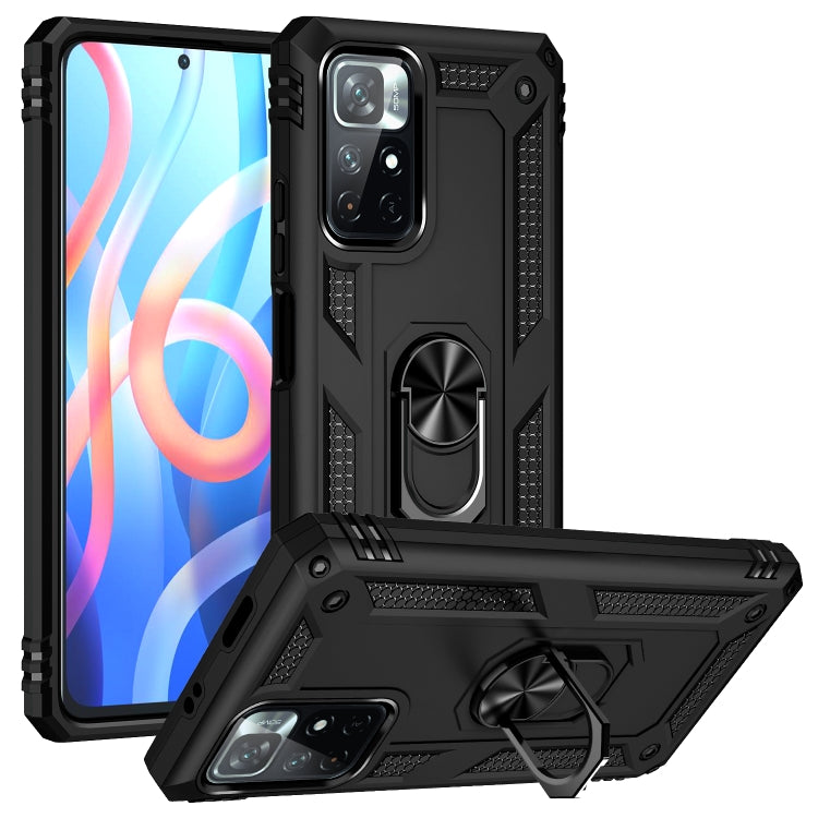For Xiaomi Redmi Note 11 5G Shockproof TPU + PC Phone Case with 360 Degree Rotating Holder