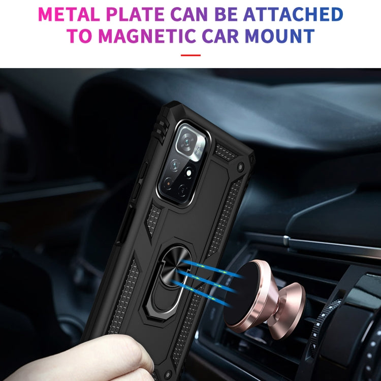 For Xiaomi Redmi Note 11 5G Shockproof TPU + PC Phone Case with 360 Degree Rotating Holder