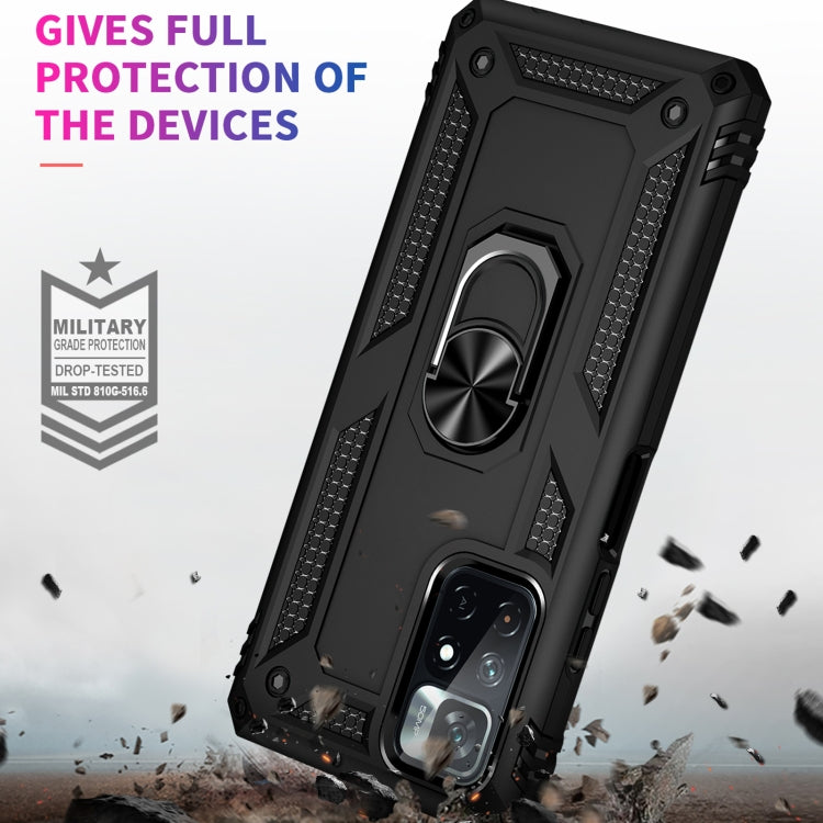 For Xiaomi Redmi Note 11 5G Shockproof TPU + PC Phone Case with 360 Degree Rotating Holder