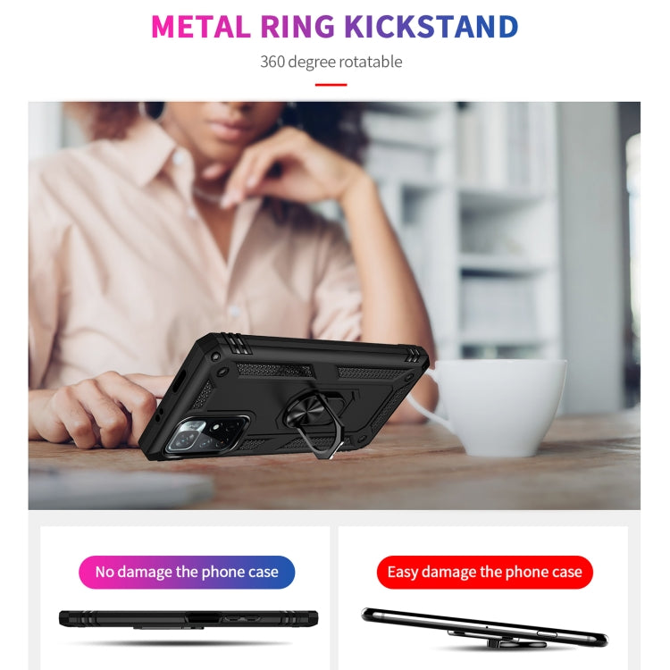 For Xiaomi Redmi Note 11 5G Shockproof TPU + PC Phone Case with 360 Degree Rotating Holder