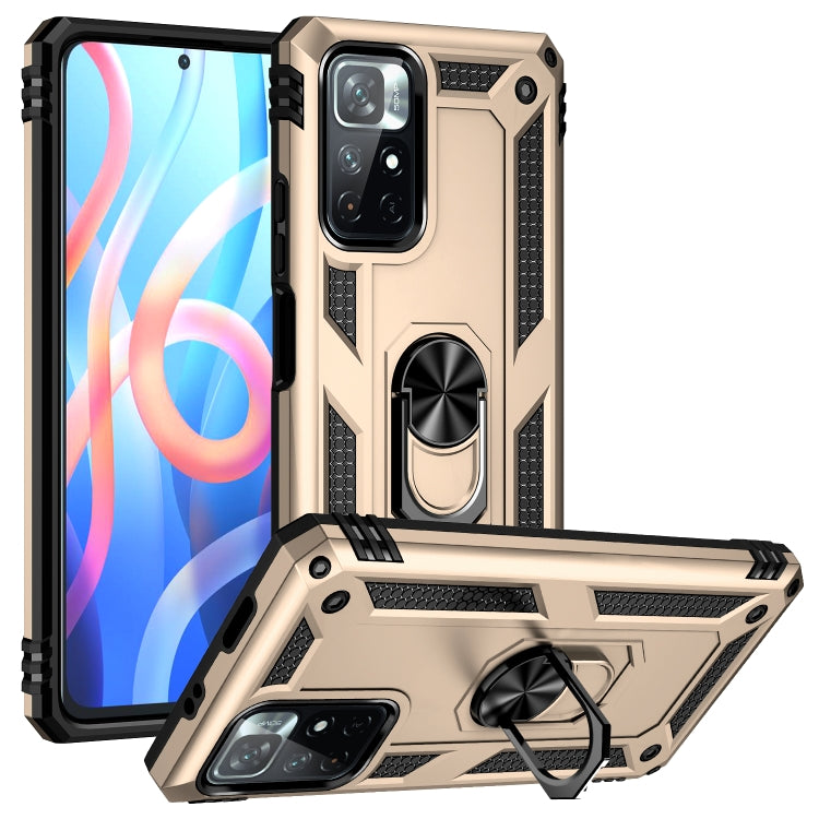 For Xiaomi Redmi Note 11 5G Shockproof TPU + PC Phone Case with 360 Degree Rotating Holder