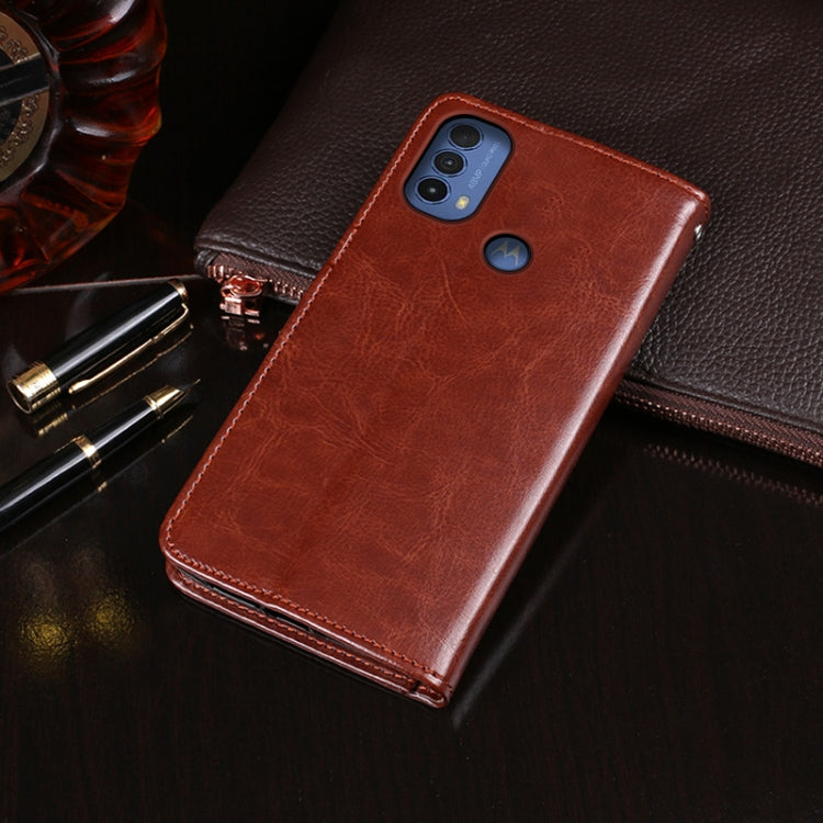 For Motorola Moto E30 idewei Crazy Horse Texture Leather Phone Case