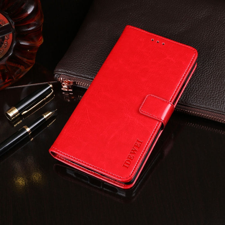 For Motorola Moto E30 idewei Crazy Horse Texture Leather Phone Case