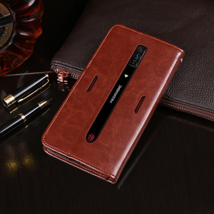 For ZTE nubia Red Magic 6s Pro idewei Crazy Horse Texture Leather Phone Case