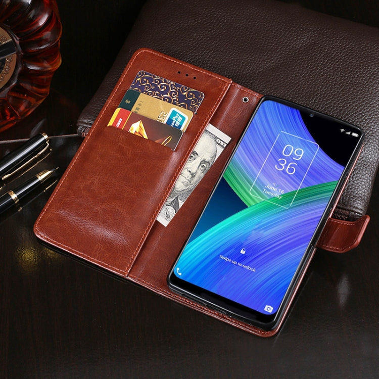 For TCL 20 R 5G idewei Crazy Horse Texture Leather Phone Case