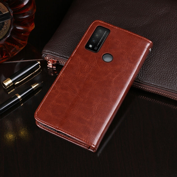 For TCL 20 R 5G idewei Crazy Horse Texture Leather Phone Case