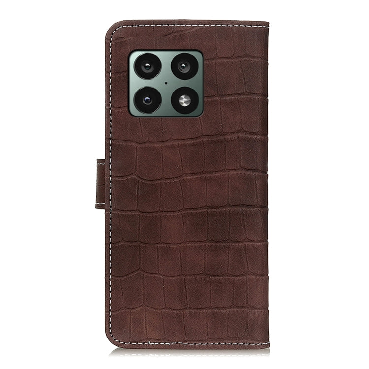 For OnePlus 10 Pro Crocodile Texture Horizontal Flip Leather Phone Case with Holder & Card Slots & Wallet