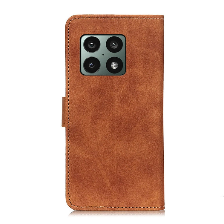 For OnePlus 10 Pro KHAZNEH Retro Texture PU + TPU Horizontal Flip Leather Phone Case with Holder & Card Slots & Wallet