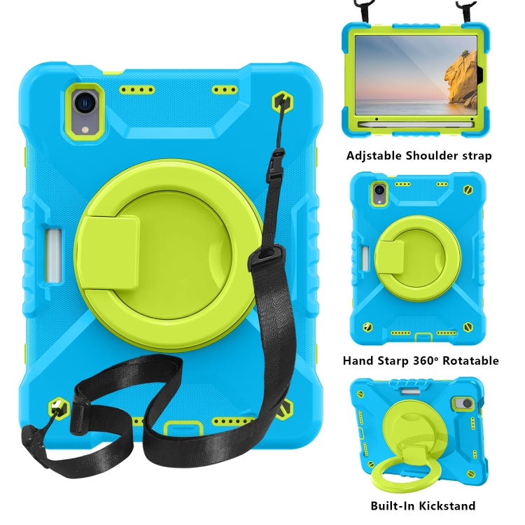 For iPad mini 6 Silicone + PC Tablet Case with Strap & Holder & Pen Slot
