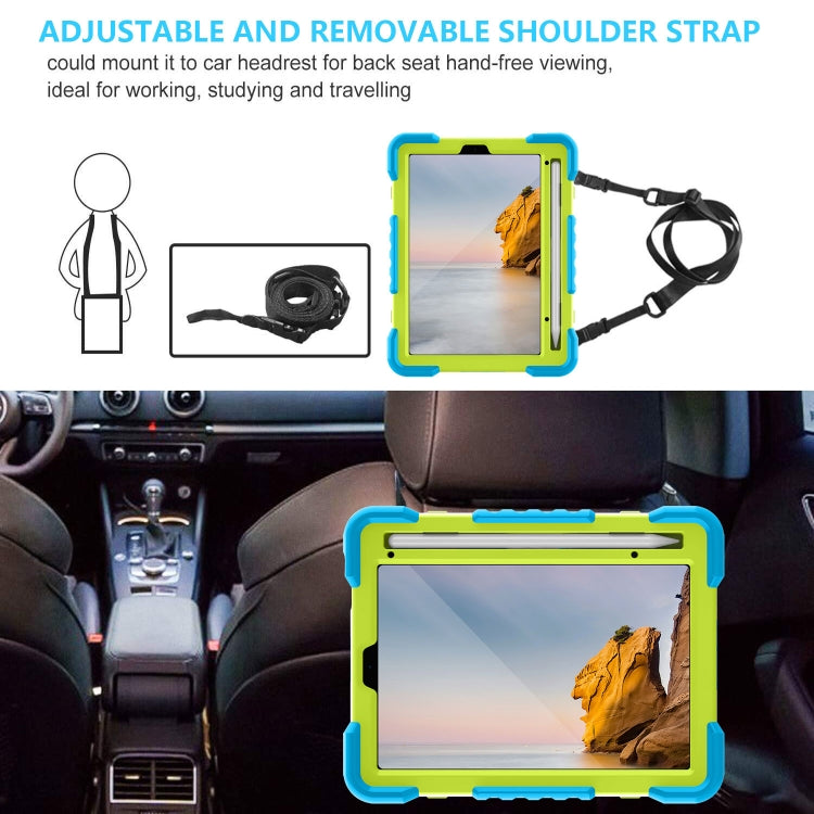 For iPad mini 6 Silicone + PC Tablet Case with Strap & Holder & Pen Slot