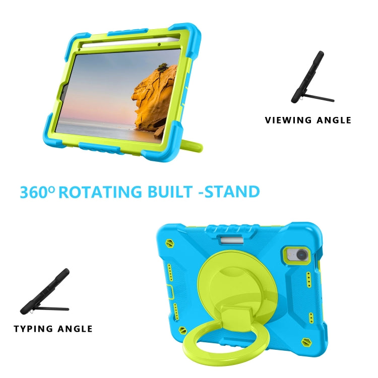 For iPad mini 6 Silicone + PC Tablet Case with Strap & Holder & Pen Slot