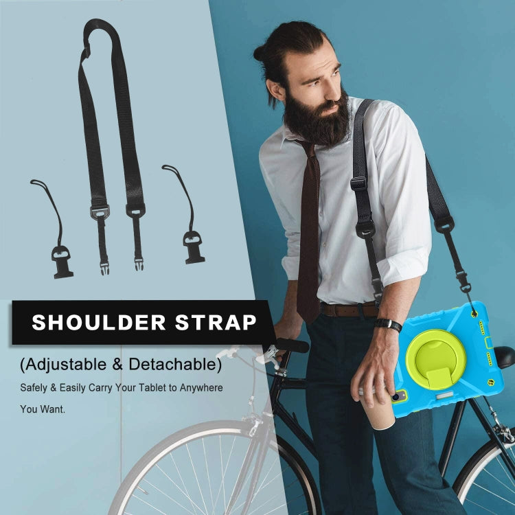 For iPad mini 6 Silicone + PC Tablet Case with Strap & Holder & Pen Slot