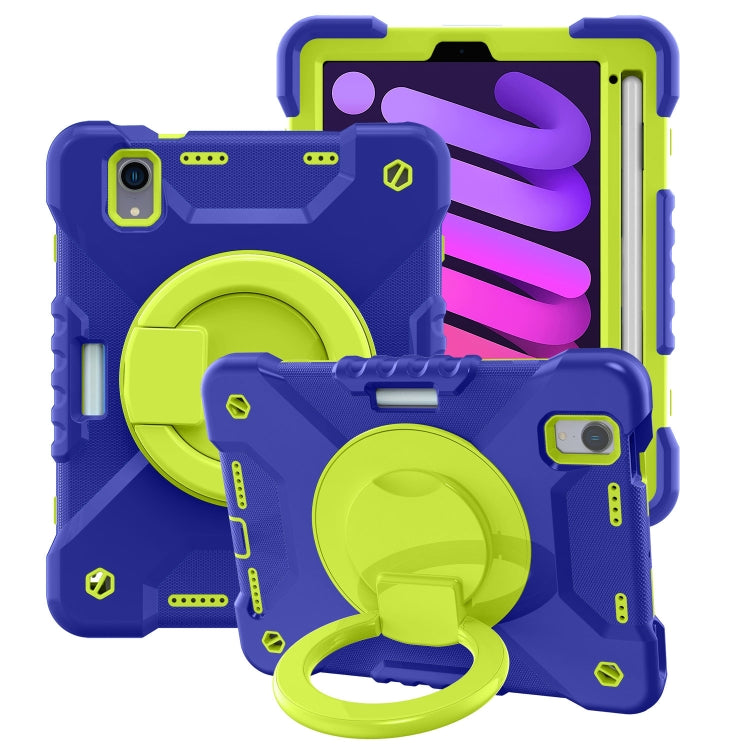 For iPad mini 6 Silicone + PC Tablet Case with Strap & Holder & Pen Slot