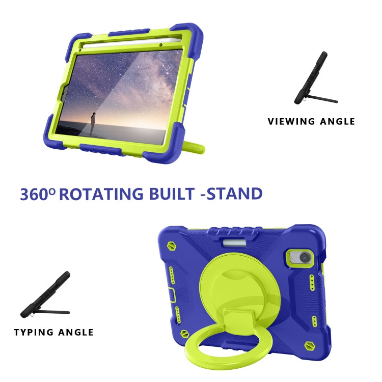 For iPad mini 6 Silicone + PC Tablet Case with Strap & Holder & Pen Slot