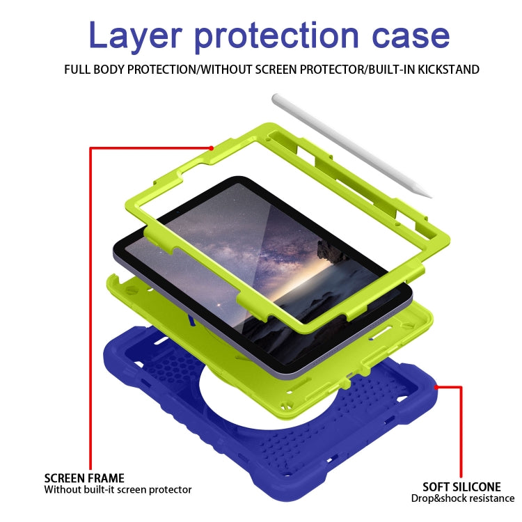 For iPad mini 6 Silicone + PC Tablet Case with Strap & Holder & Pen Slot