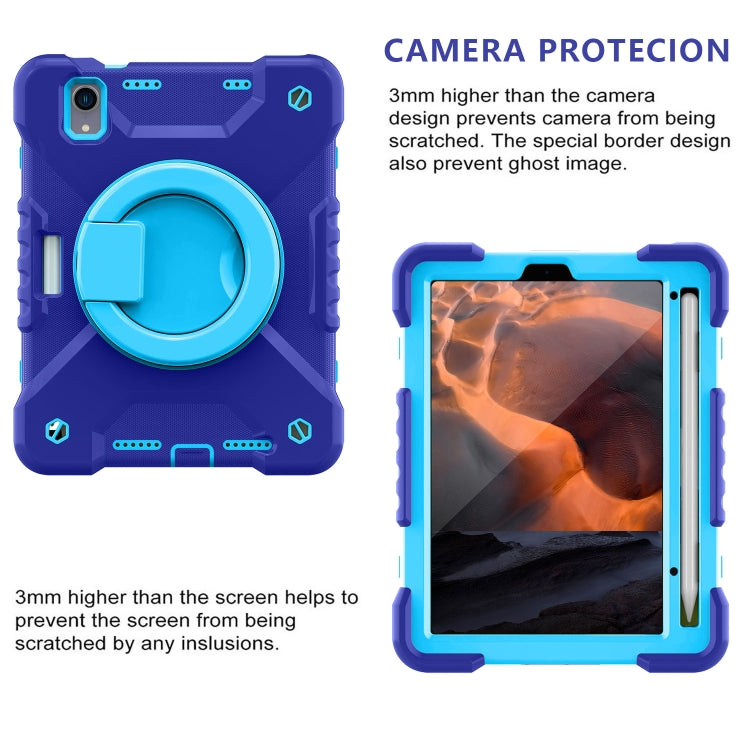 For iPad mini 6 Silicone + PC Tablet Case with Strap & Holder & Pen Slot