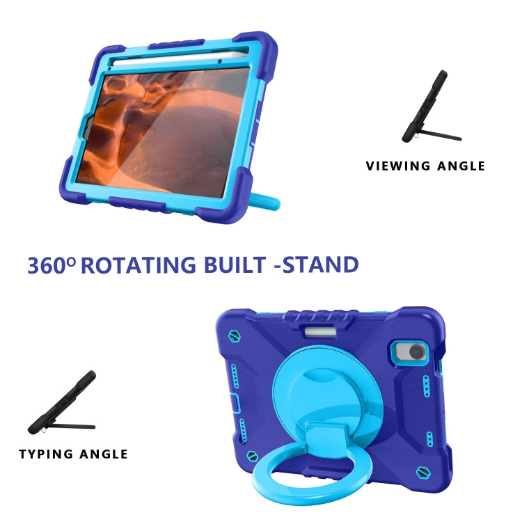 For iPad mini 6 Silicone + PC Tablet Case with Strap & Holder & Pen Slot