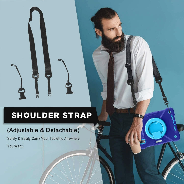 For iPad mini 6 Silicone + PC Tablet Case with Strap & Holder & Pen Slot