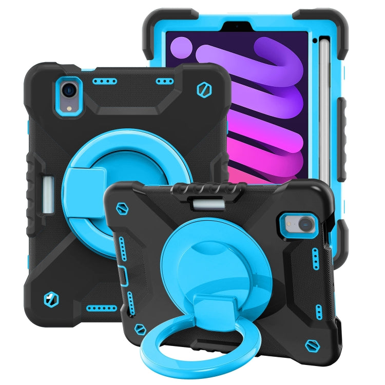 For iPad mini 6 Silicone + PC Tablet Case with Strap & Holder & Pen Slot