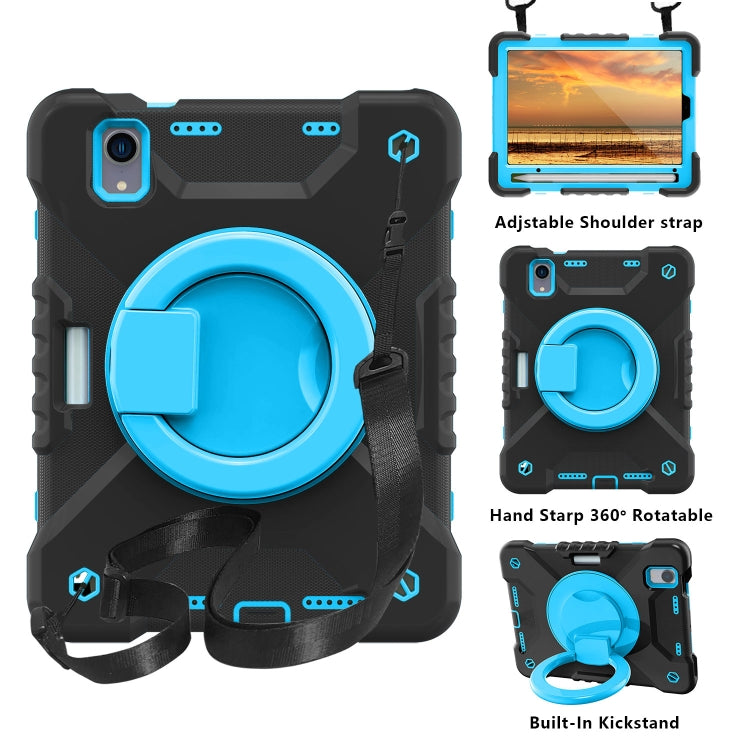 For iPad mini 6 Silicone + PC Tablet Case with Strap & Holder & Pen Slot