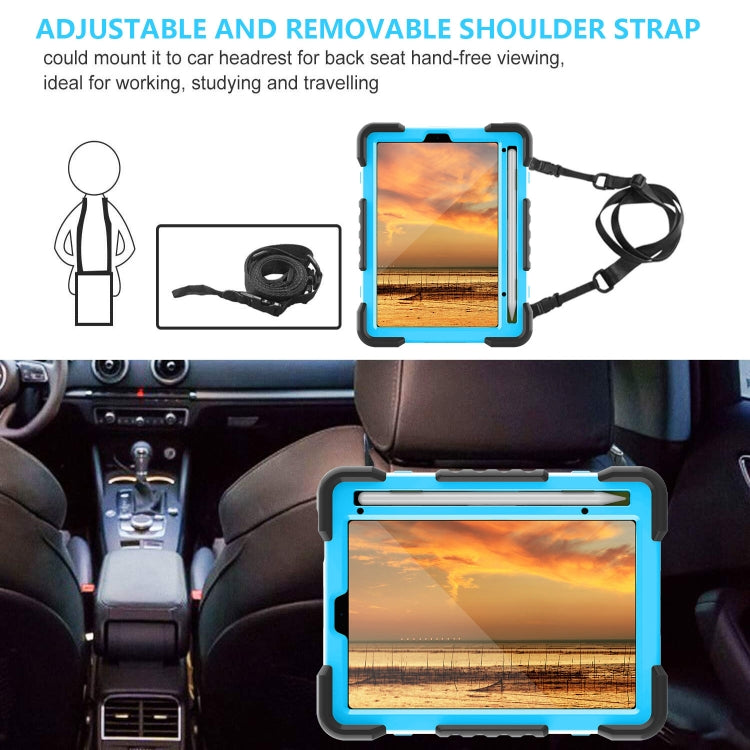 For iPad mini 6 Silicone + PC Tablet Case with Strap & Holder & Pen Slot