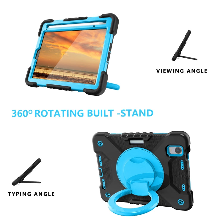For iPad mini 6 Silicone + PC Tablet Case with Strap & Holder & Pen Slot