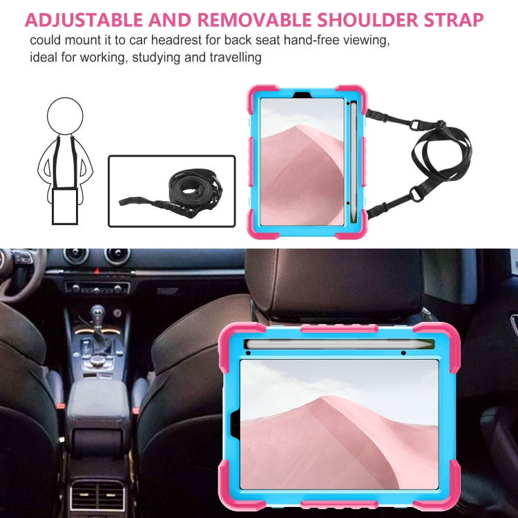 For iPad mini 6 Silicone + PC Tablet Case with Strap & Holder & Pen Slot
