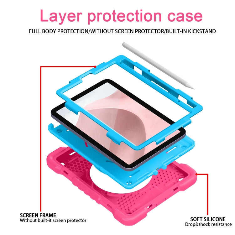 For iPad mini 6 Silicone + PC Tablet Case with Strap & Holder & Pen Slot
