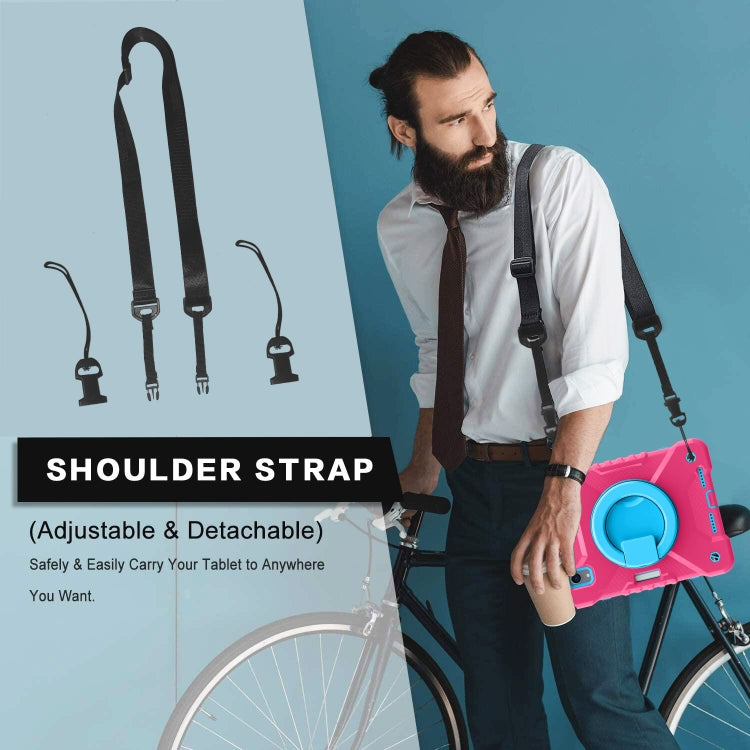 For iPad mini 6 Silicone + PC Tablet Case with Strap & Holder & Pen Slot