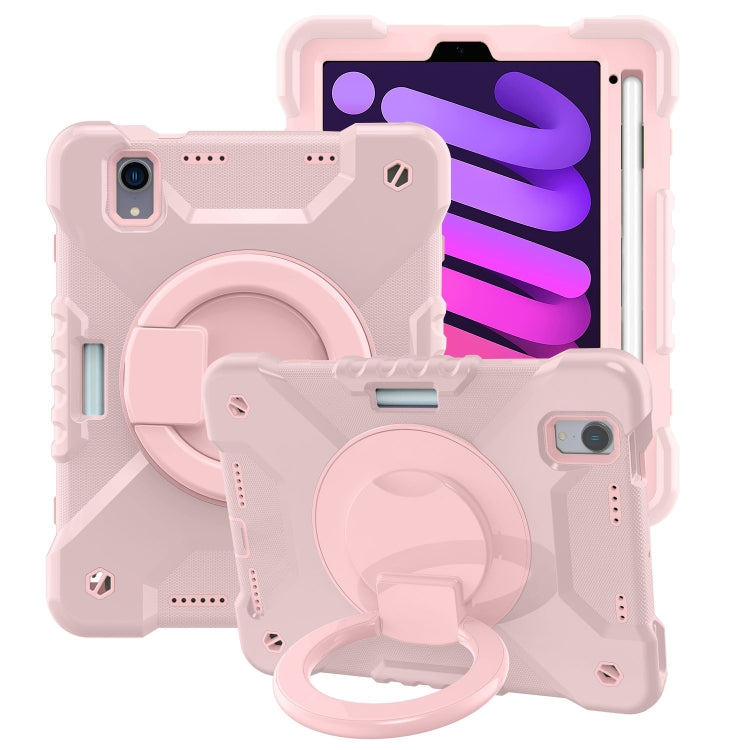For iPad mini 6 Silicone + PC Tablet Case with Strap & Holder & Pen Slot