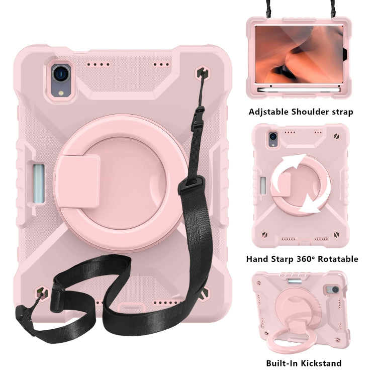 For iPad mini 6 Silicone + PC Tablet Case with Strap & Holder & Pen Slot