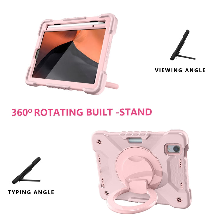 For iPad mini 6 Silicone + PC Tablet Case with Strap & Holder & Pen Slot