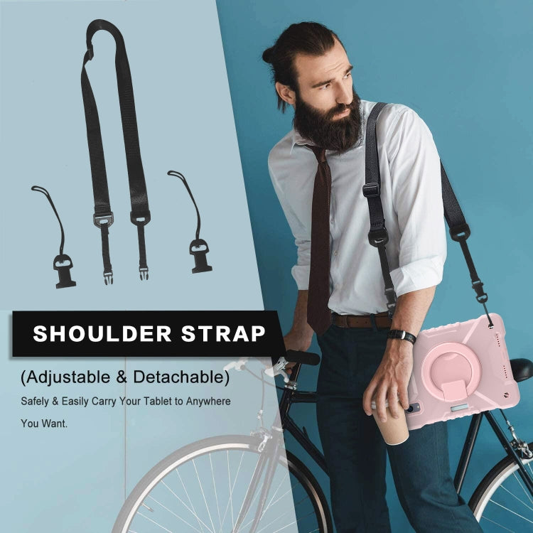 For iPad mini 6 Silicone + PC Tablet Case with Strap & Holder & Pen Slot