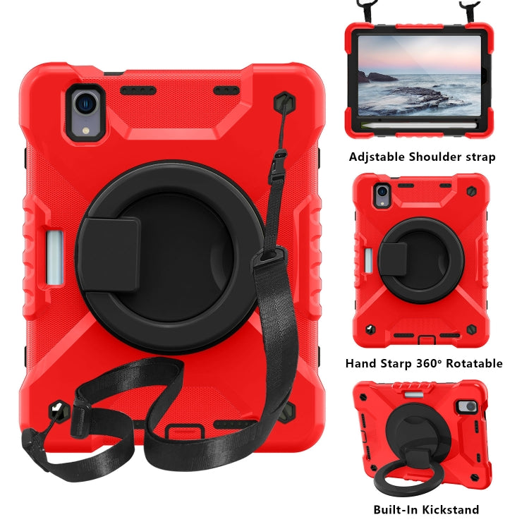 For iPad mini 6 Silicone + PC Tablet Case with Strap & Holder & Pen Slot