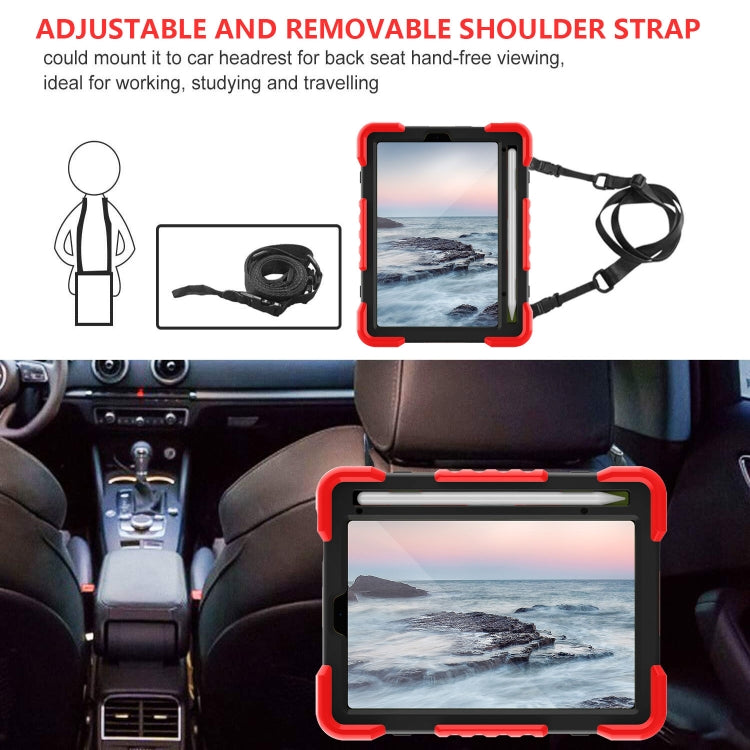 For iPad mini 6 Silicone + PC Tablet Case with Strap & Holder & Pen Slot