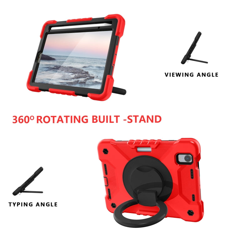 For iPad mini 6 Silicone + PC Tablet Case with Strap & Holder & Pen Slot