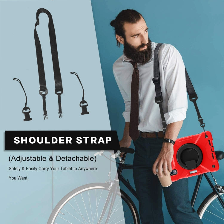 For iPad mini 6 Silicone + PC Tablet Case with Strap & Holder & Pen Slot