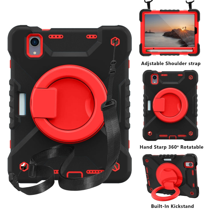 For iPad mini 6 Silicone + PC Tablet Case with Strap & Holder & Pen Slot