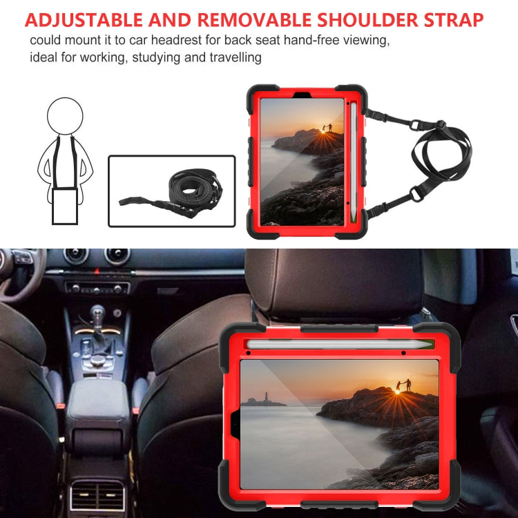 For iPad mini 6 Silicone + PC Tablet Case with Strap & Holder & Pen Slot