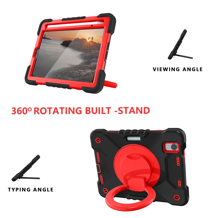For iPad mini 6 Silicone + PC Tablet Case with Strap & Holder & Pen Slot