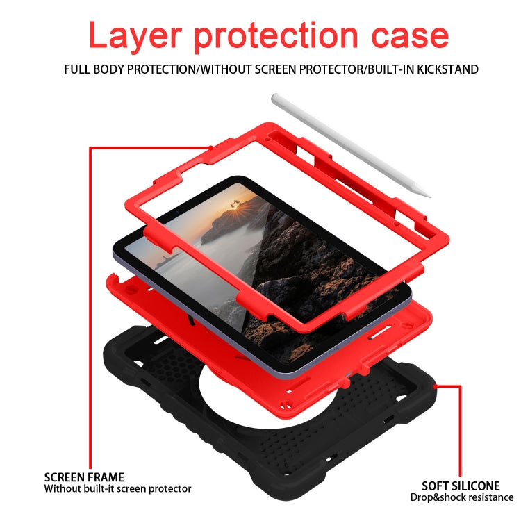 For iPad mini 6 Silicone + PC Tablet Case with Strap & Holder & Pen Slot