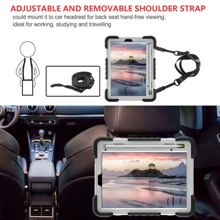 For iPad mini 6 Silicone + PC Tablet Case with Strap & Holder & Pen Slot
